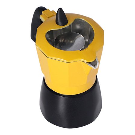 Kannettava Moka-keitin 2 kupillista Alumiininen liesikeitin kahvinkeitin kaksoisventtiilillä Tasainen lämmitys Kirkas kääntökansi 100 ml