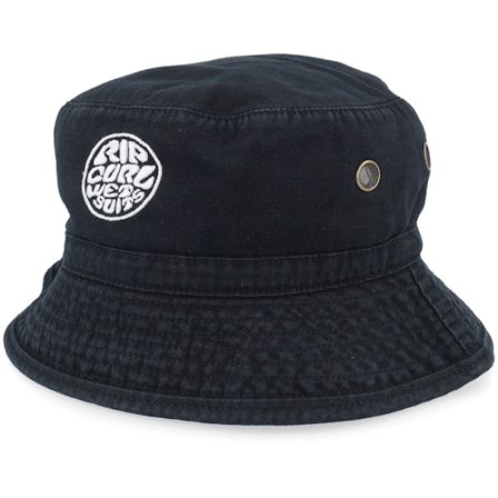 Rip Curl - Wetty Icon Hat Black Bucket Bucket Black Hat - @ Hatstore