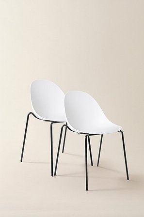 Jotex - Krzesła 2 Sztuki Biały/czarny - LUNNARP - Kup Krzesła do jadalni i do kuchni firmy Jotex