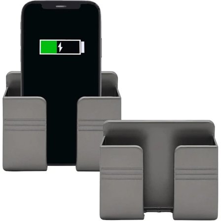 /EA/Väggmonterad mobiltelefonhållare med 3M-tejp, väggmonterad laddare fjärrkontrollhållare, väggmontering för säng vardagsrum