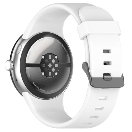 Google Pixel Watch 4 / 3 45 mm Armband Silikon Vit