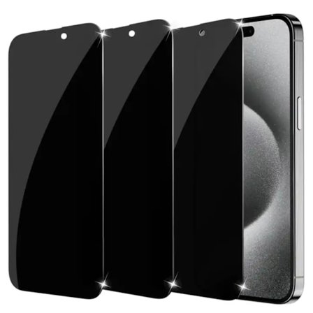 3-pack iPhone 16 Pro Max Skärmskydd Premium Privacy i Härdat Glas
