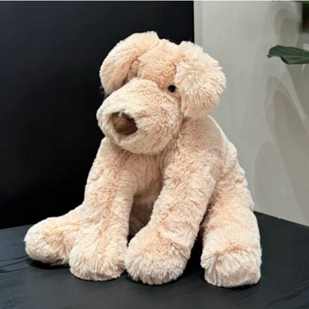 Jellycat Wanderlust plyschvalp, stor 38 cm storlek