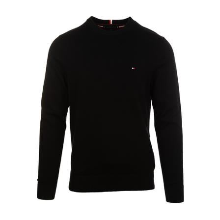Tommy Hilfiger, Round-neck Knitwear Zwart, Heren, Maat:S