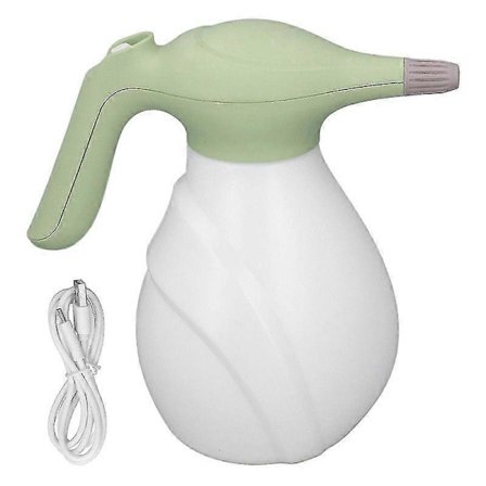 Elektrisk vandkande automatisk jævn sprøjtning letvægts elektrisk sprayflaske plantevandingsenhed med LED-lys grøn HF