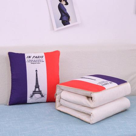 Monitoiminen tyynypeitto Kaksikäyttöinen heittotyyny auton selkätyynypeitto käytännöllinen lahja Paris tower 40*40cm