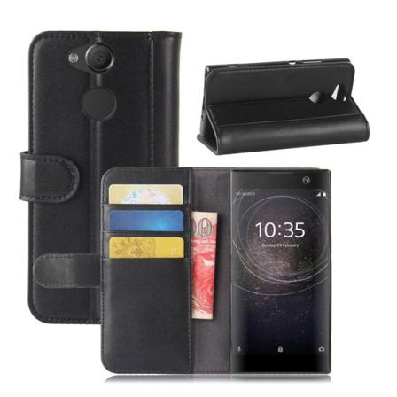 Sony Xperia Xa2 Fodral I Äkta Läder - Svart
