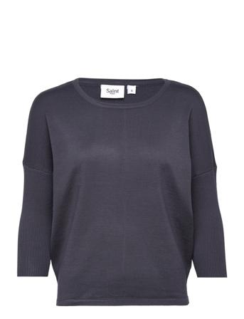 A2561, Milasz R-Neck Pullover Blue Saint Tropez