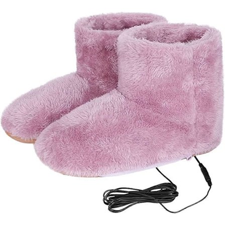 USB-oppvarmede tøfler, ladbare, vaskbare, elektriske støvletter, tøfler, myke og oppvarmede