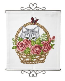 Broderikit Vepa Katt i korg