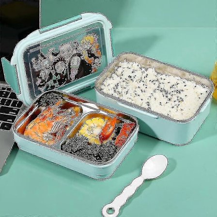 Bærbar Demon Slayer Matboks Isolert Matbeholder i Rustfritt Stål - bluesingle Layer (huali)