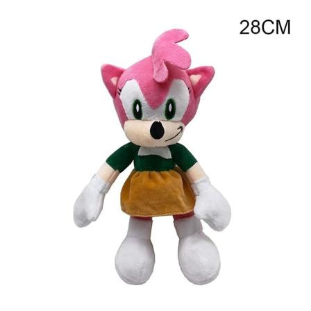 Sonic Hedgehogs Toy Pehmeä Pehmolelut Sarjakuva halaustyyny Pink-28cm