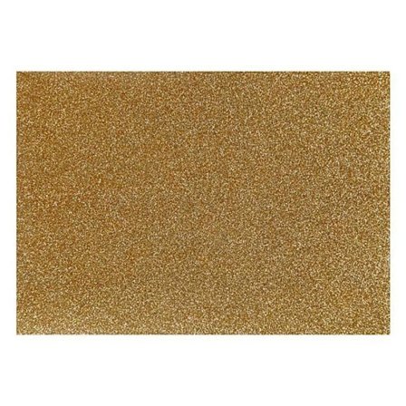 Glitterguld stryk-på papper - 14,8 x 21 cm