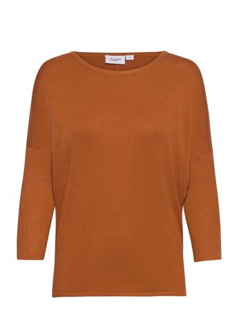A2561, Milasz R-Neck Pullover Pullover Brun Saint Tropez