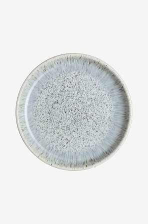 Denby - Tallerken Halo Speckle Coupe diameter 21 cm - Grå - Asietter - Fra Homeroom