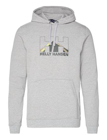 Nord Graphic Pull Over Hoodie Hoodie Grå Helly Hansen