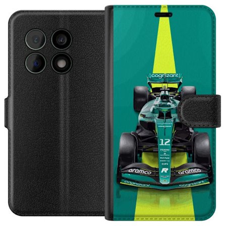 Yhteensopiva Lompakkokotelo OnePlus OnePlus 10 Pro Aston Martinin Formula 1 -auto vihreässä kilpailumuotoilussa, jossa on moderni studiosentuntma