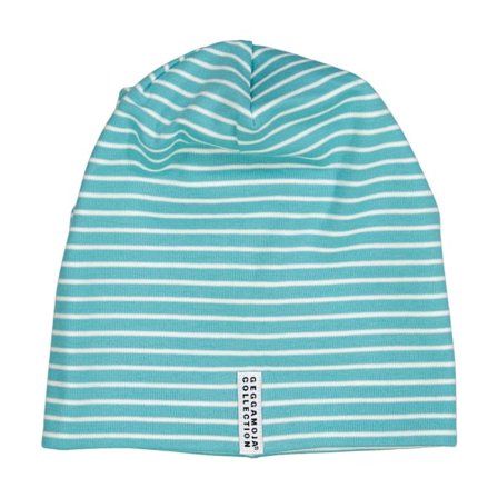 Mössa Classic Mint/Vit Randig M 5-6 år - Geggamoja