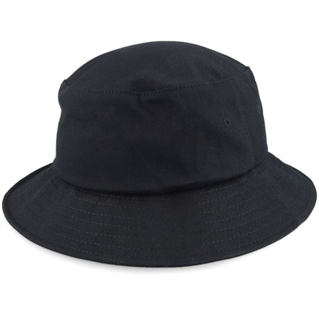 Flexfit - Negro bucket Sombrero - Organic Cotton Black Bucket @ Hatstore
