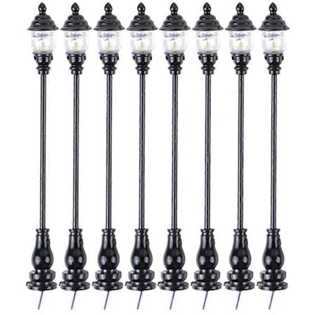 8 kpl Mini Piha Lamppu Mallit Hiekkapöytä Katuvalaisin Mallit Piha Valo Mallit Hiekkapöytä Koristeet