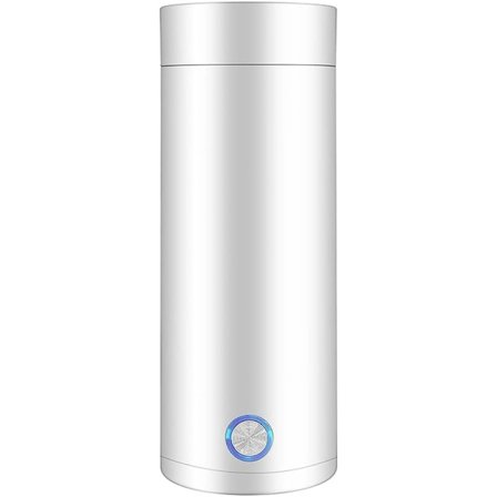 Resekokare, 400 ml Automatisk Avstängning, Portabel Elektrisk Vattenkokare, Rostfritt Stål Foder Snabb Kokande Flaska (Vit)