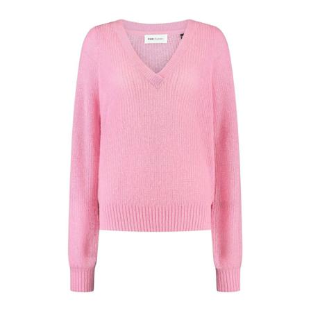 Pom Amsterdam, V-neck Knitwear Roze, Dames, Maat:XL