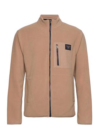 Oliver Full Zip Fleece Cardigan Sweat-shirts & Hoodies Fleeces & Midlayers Beige Lexington Clothing*Betinget Tilbud