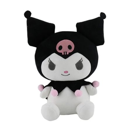 Søt My Melody Tegneserie Kuromi Plysjleketøy Klassisk Svart Klassisk Svart Classic Black