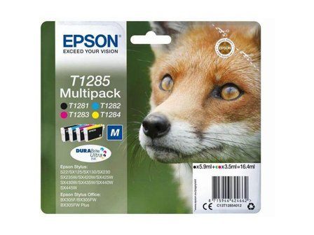 Epson T1285 Multipack - 4-pack - svart, gul, cyan, magenta - original - blekkpatron