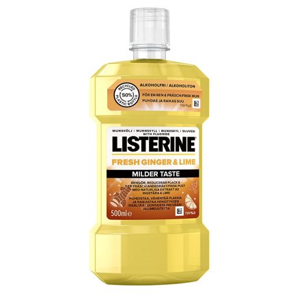 Listerine Mundskyl Fresh Ginger & Lime Milder Taste 500 ml, Medicin & Pleje, Mund & Tandpleje, Mundskyl