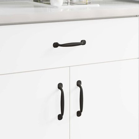 Möbelhandtag - möbelknopp Vidaxl Möbeldraghandtag 250 st Svart 130 x 19,4 x 22,3 mm Aluminium