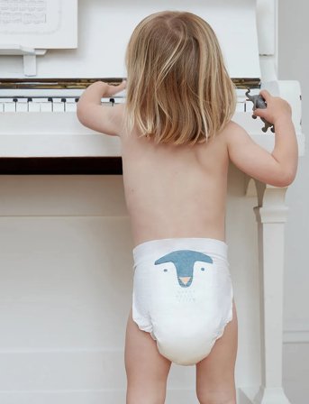 Kit & Kin Eco Nappies - White - 2(4-8KG