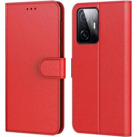 Etui til Xiaomi 11T 5G-11T Pro 5G (6,67") Rødt blødt lædereffekt Anti-ridse Anti-Shock 360 graders beskyttelse Röd