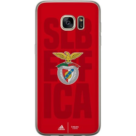 Yhteensopiva Puhelinkuori Samsung Galaxy S7 edge SL Benfica logo, jossa kotka ja punainen tausta sekä iso teksti SLB