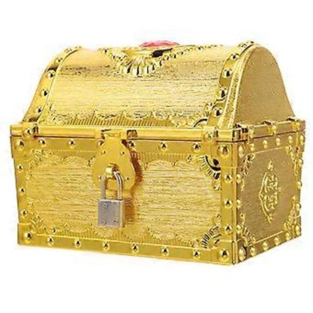 Pirat Skattekiste Rekvisit Vintage Skattekiste Pynt Piratfest Dekoration med Nøgle og Lås