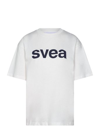 Svea Swaustin Boxy Logo Ss T-Shirt - White - L
