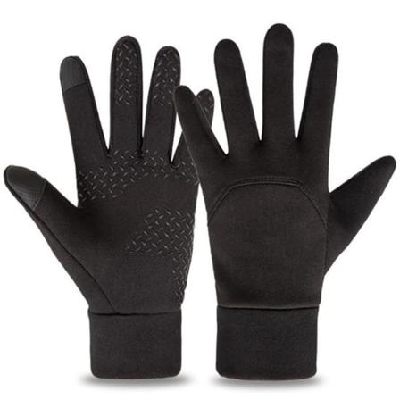 Farfi 1 Par Herre Vinter Hold Varm Vanntette Sklisikker Full Finger Sykkelsportshansker Black M