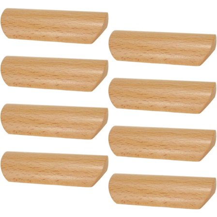 8 st Trähandtag och -knoppar till skåp 2,5 tum (64 mm) hålmitt