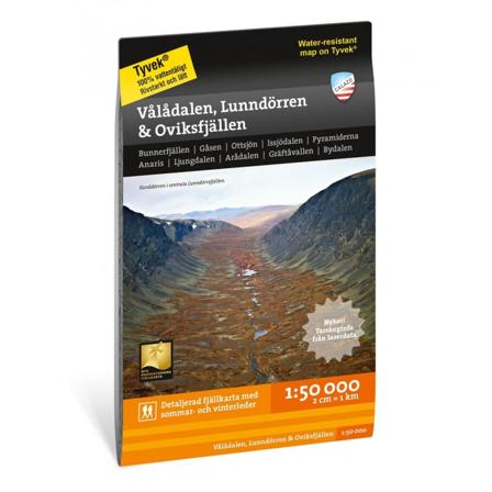 Calazo förlag Vålådalen, Lunndörren & Oviksfjällen 1:50.000 literature Black OneSize