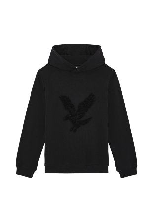 Lyle & Scott Hoodie med frottétryck Hoodies sweatshirts Herr Svart 164/170