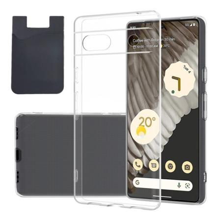 Google Pixel 7a cover og kortholder - beskyttelse og nem korthåndtering - sort