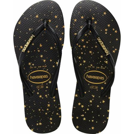 Havaianas SL Metallic PRT , Zwart , Dames , Maat: 37 EU Slippers