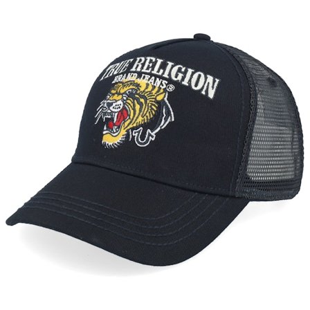 True Religion - Svart trucker Caps - True Religion Tiger Black Trucker @ Hatstore