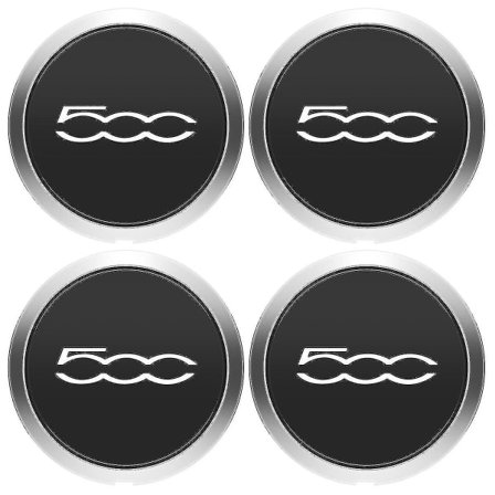 REMAKE hjulkapsler 133 mm til Fiat 500 hjul Centrale hjulkapsler Sæt 68078419AC 68078421AC Dæk Sølv 51884863