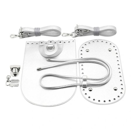 7st/set DIY Ryggsäckstillbehör Handväska Axelrem SILVER silver