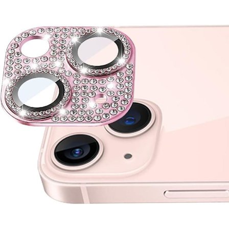 iPhone 14 / iPhone 14 Plus Bakkamera Beskytter, Diamant Kamera Beskytter, Herdet Glass Aluminium Legering Kamera Linse Etui, Anti-Riper, HD Kamera Sc