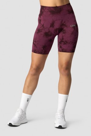 ICANIWILL - Define Seamless Tie Dye Biker Shorts Burgundy - Dame - ICIW