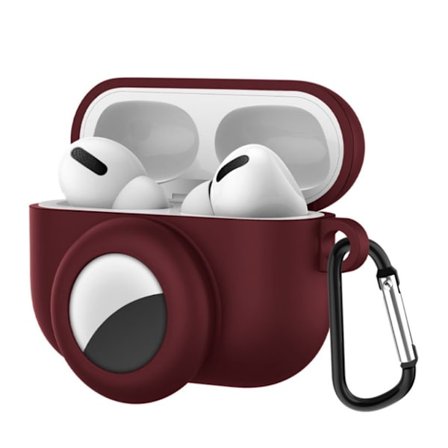AirPods Pro silikonöverdrag - Vinröd