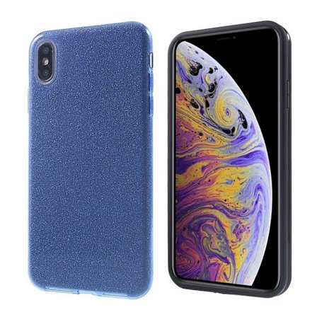 Glitter iPhone Xs Max skal - Blå