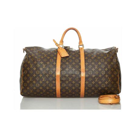 Louis Vuitton Vintage Pre-owned Keepall Bandouliere Monogram Taske Brun, Dame Vintage Tasker, Størrelse: ONE Size